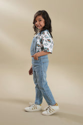 100% Cotton Denim Dungaree Light Blue